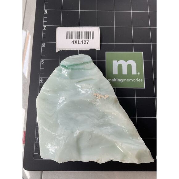 Mint Green Swirl Art Glass Cullet Slag Glass #4XL127 - Picture 6 of 6